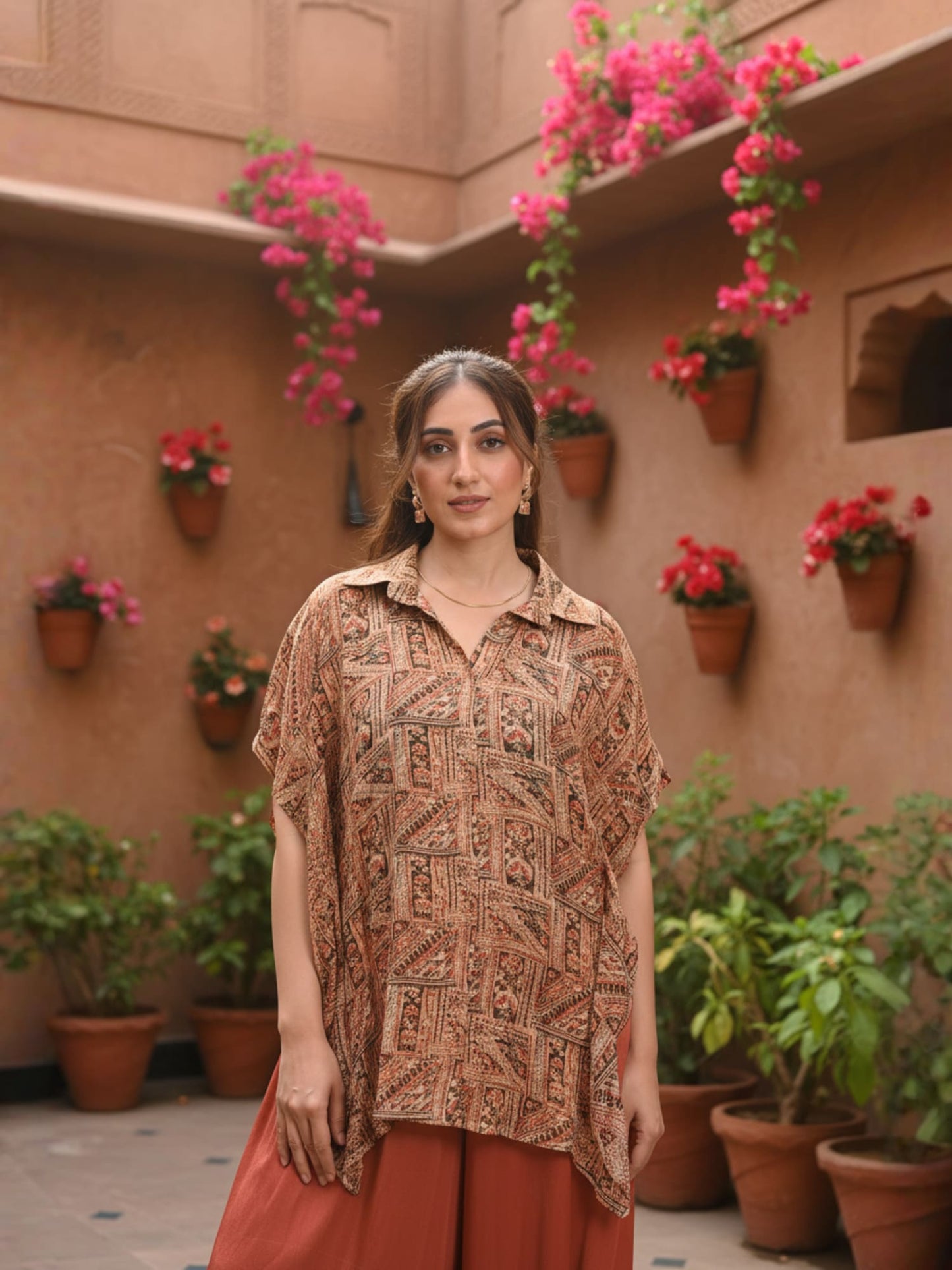 Rust Printed Shirt