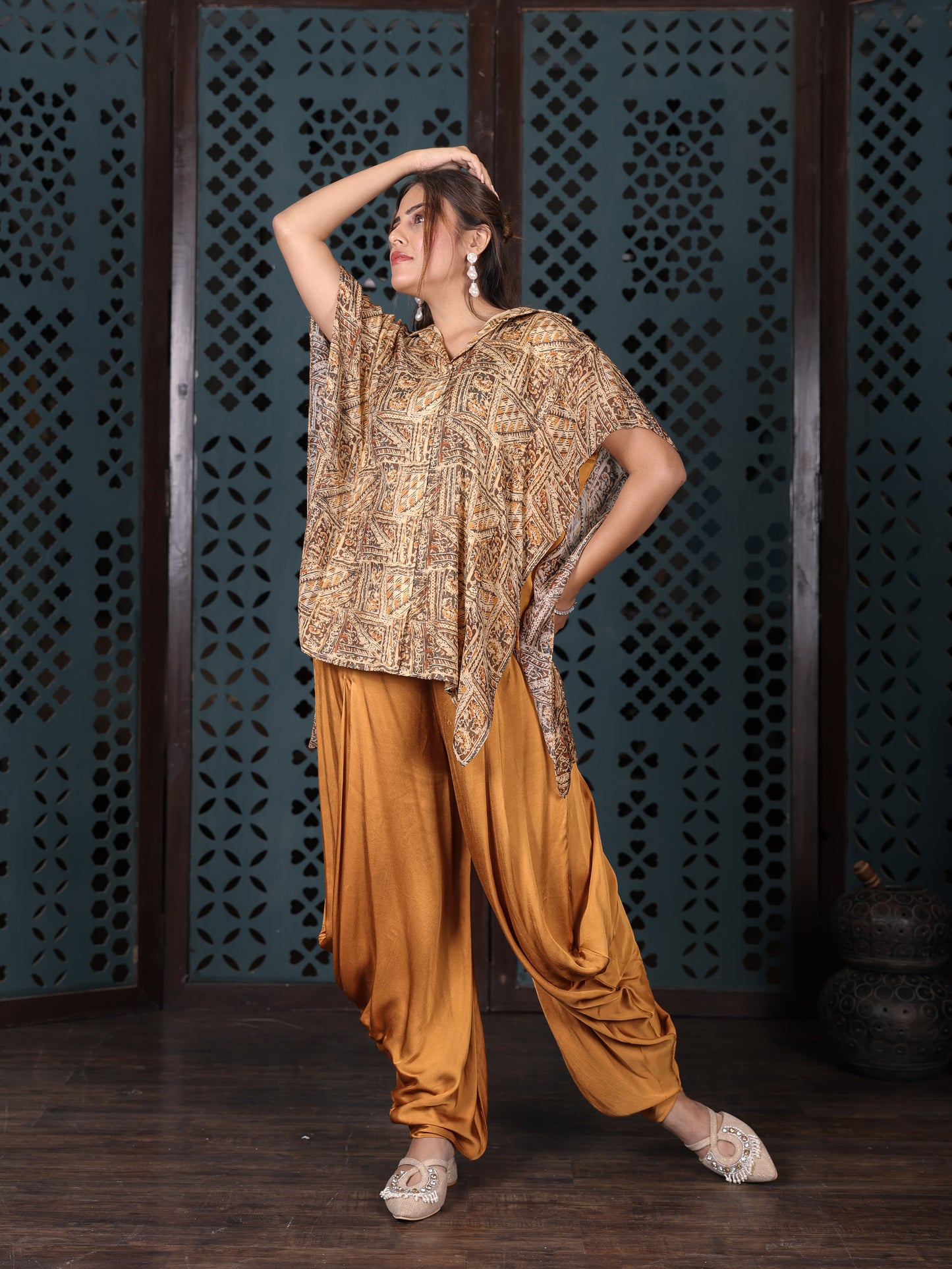 Yellow Draped Dhoti