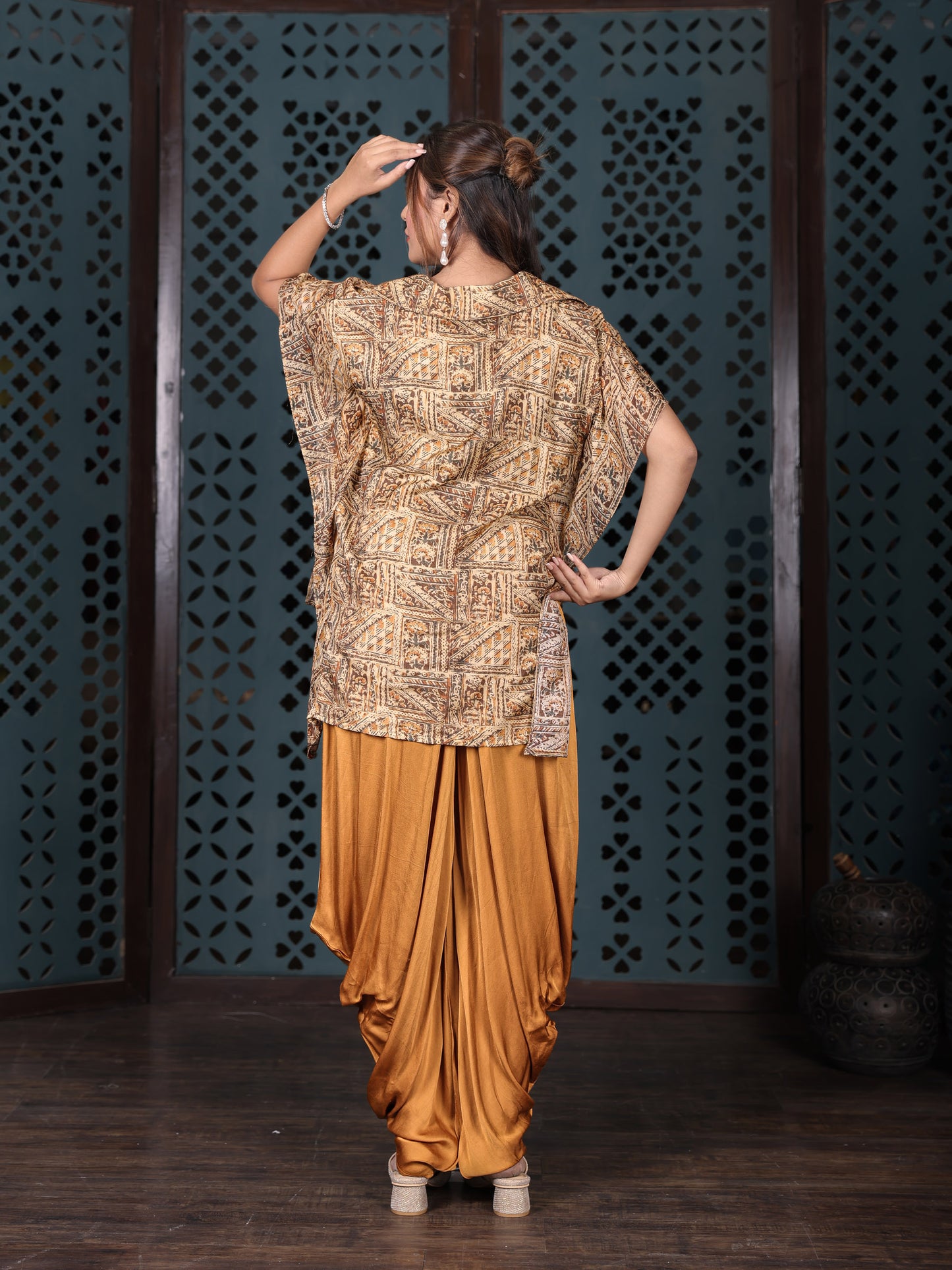Yellow Draped Dhoti