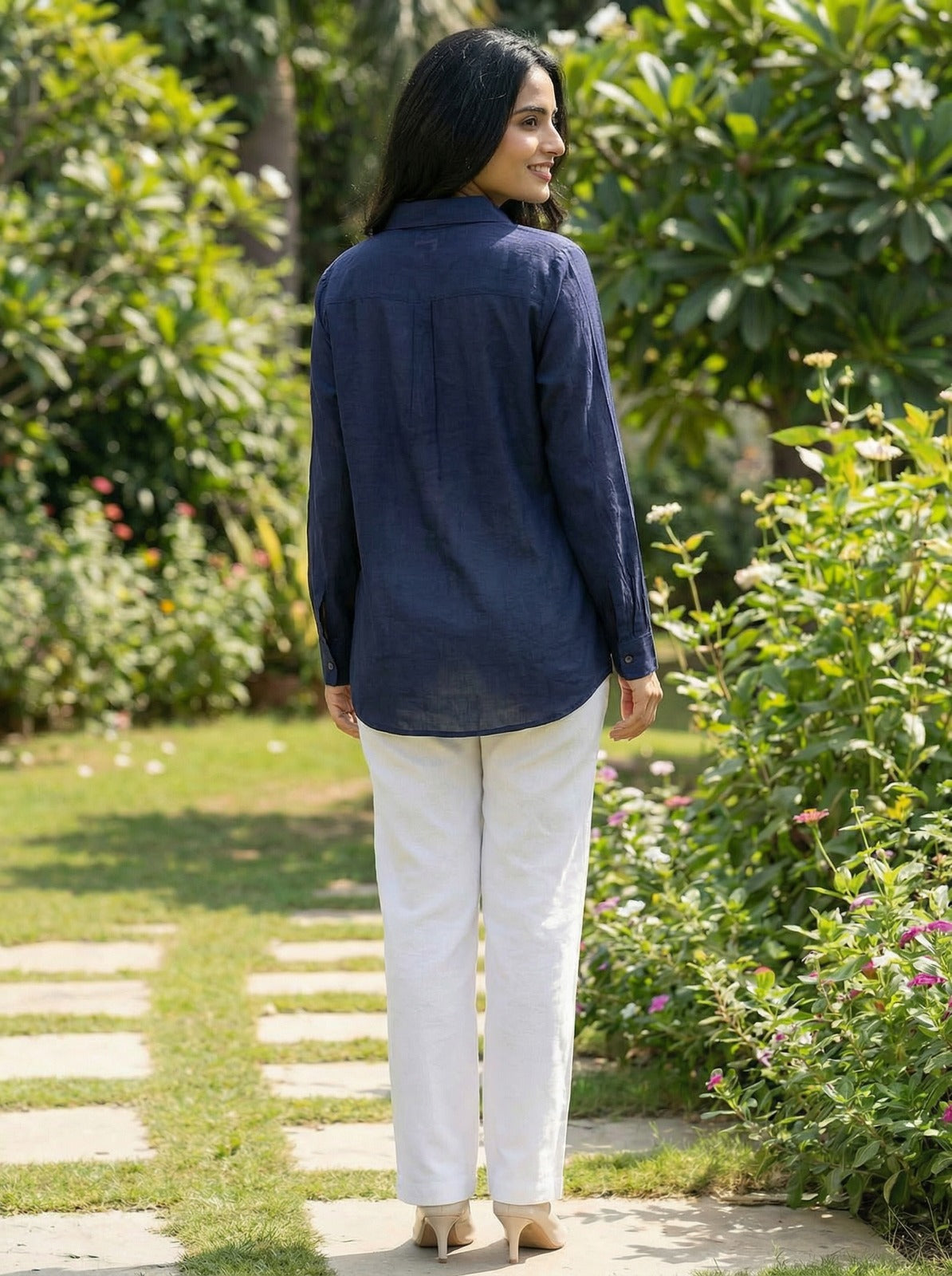 Navy Button-Down Shirt