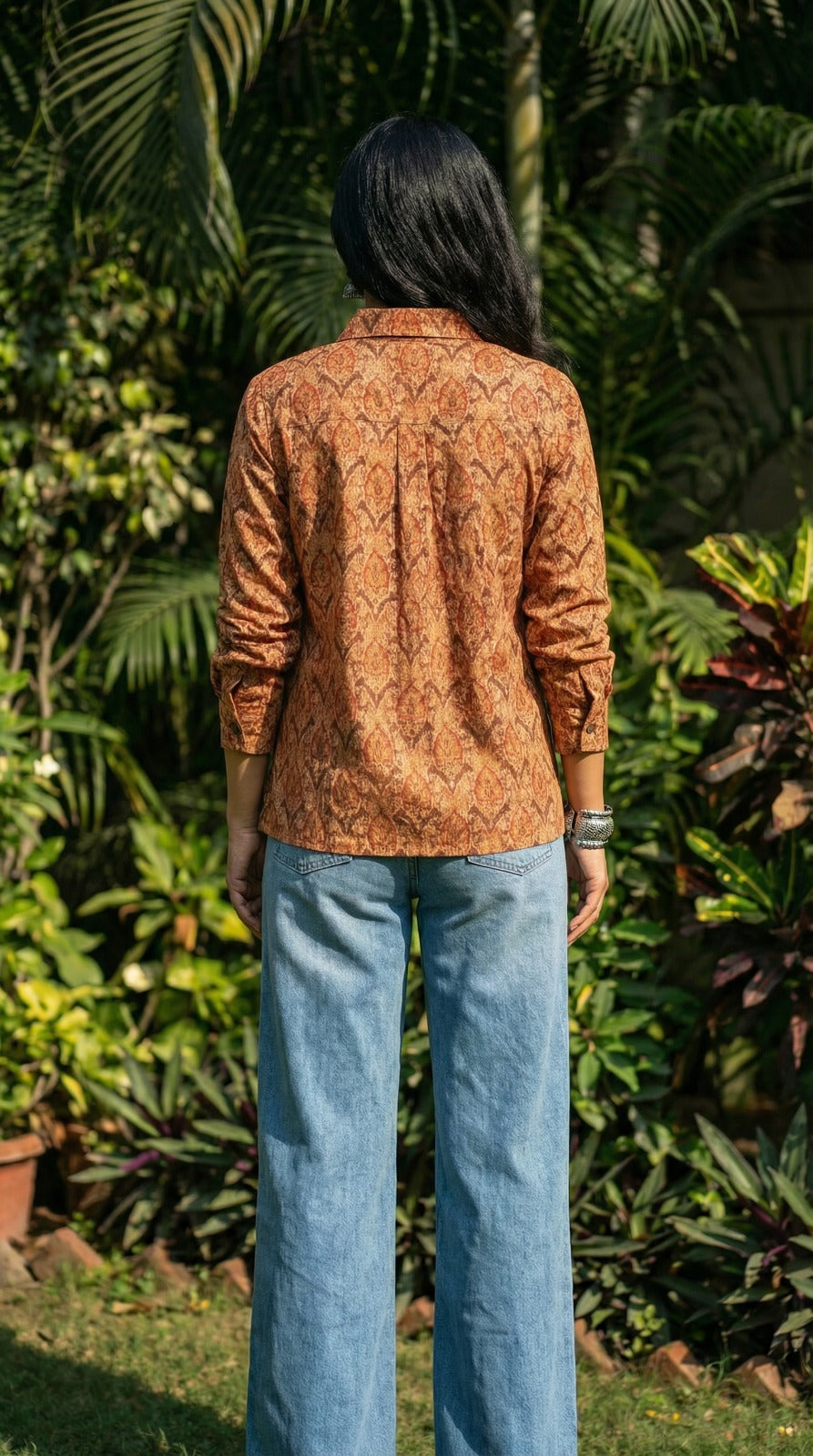 Pure Linen Collar Shirt - Full Sleeves