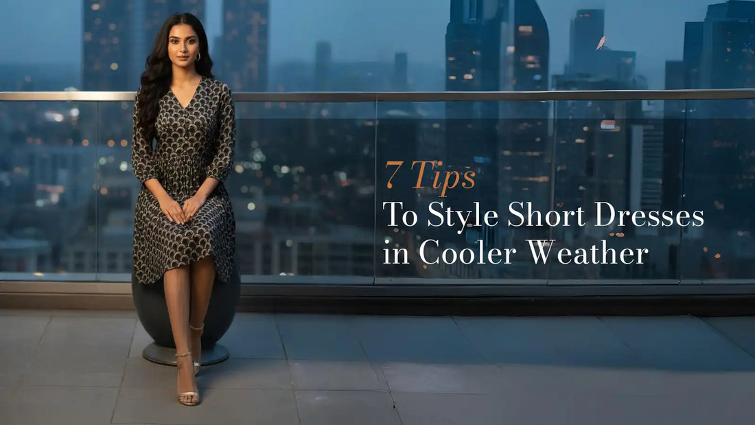7 Tips to Style Short Dresses in Cooler Weather | Saanjaa