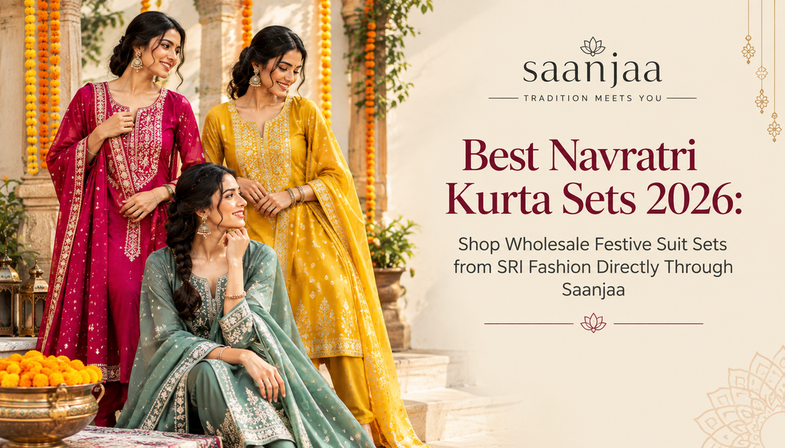 Best Navratri Kurta Sets 2026: Shop Wholesale Festive Suit Sets from SRI Fashion Directly Through Saanjaa