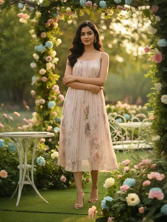 Blush Pink Flowy Maxi Dress