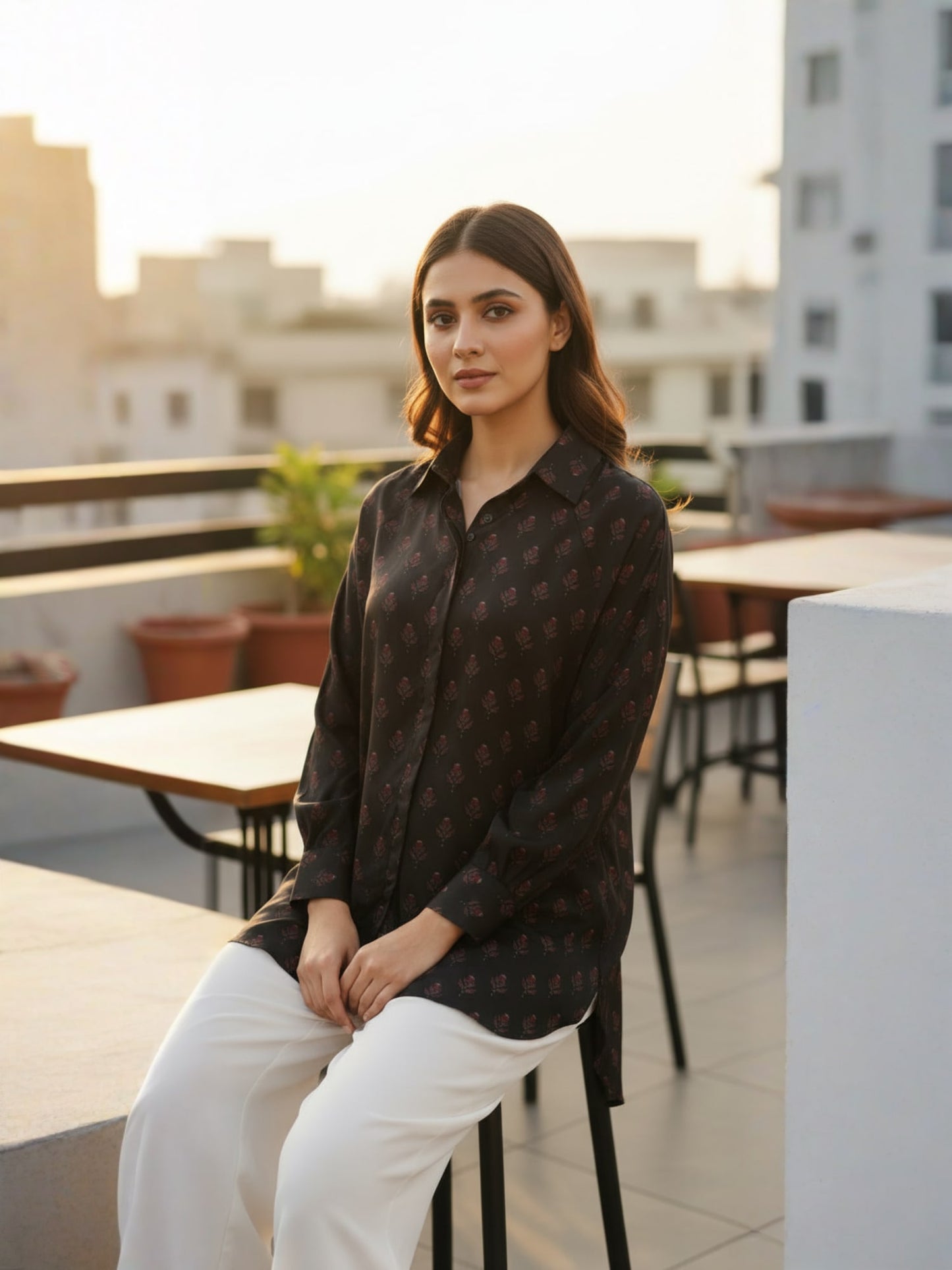 Black Printed Shirt