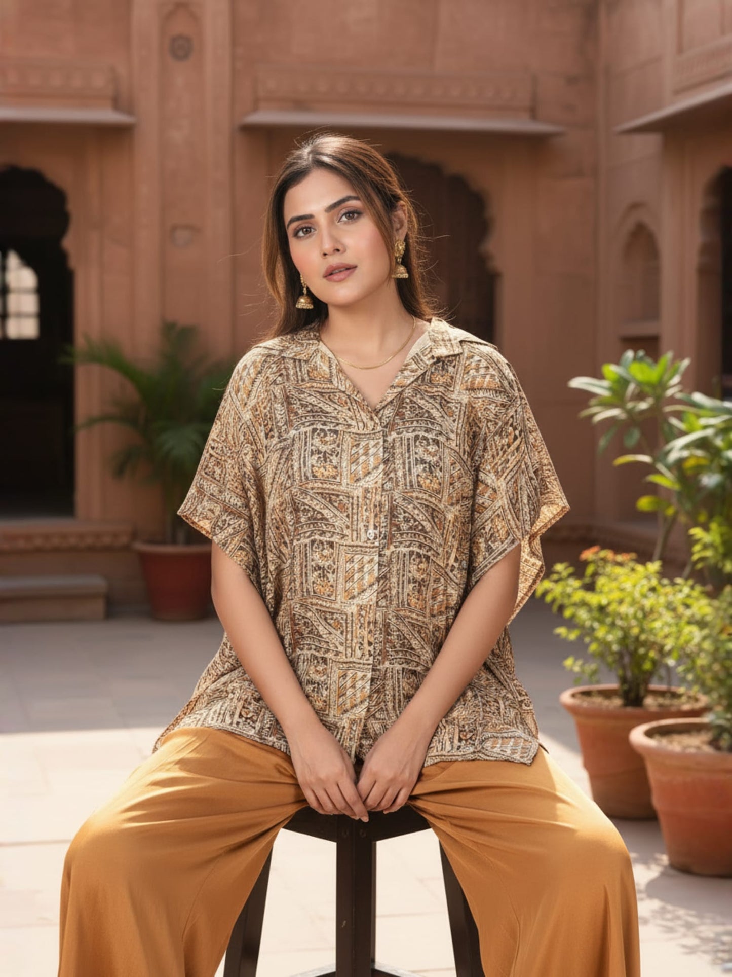 Yellow Printed Shirt