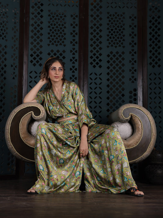Olive Floral Co-ord Set