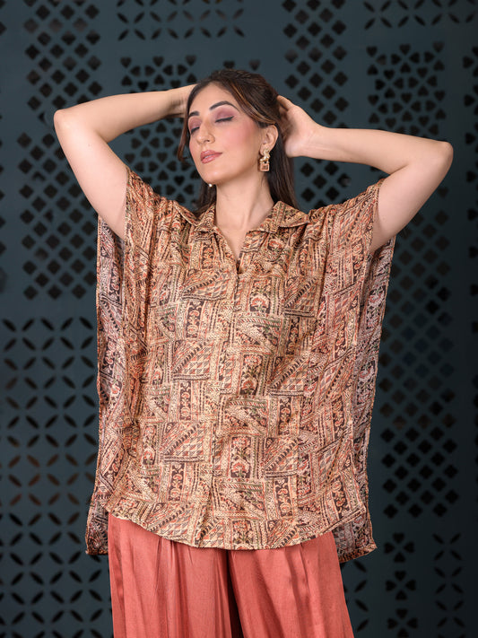 Rust Printed Shirt