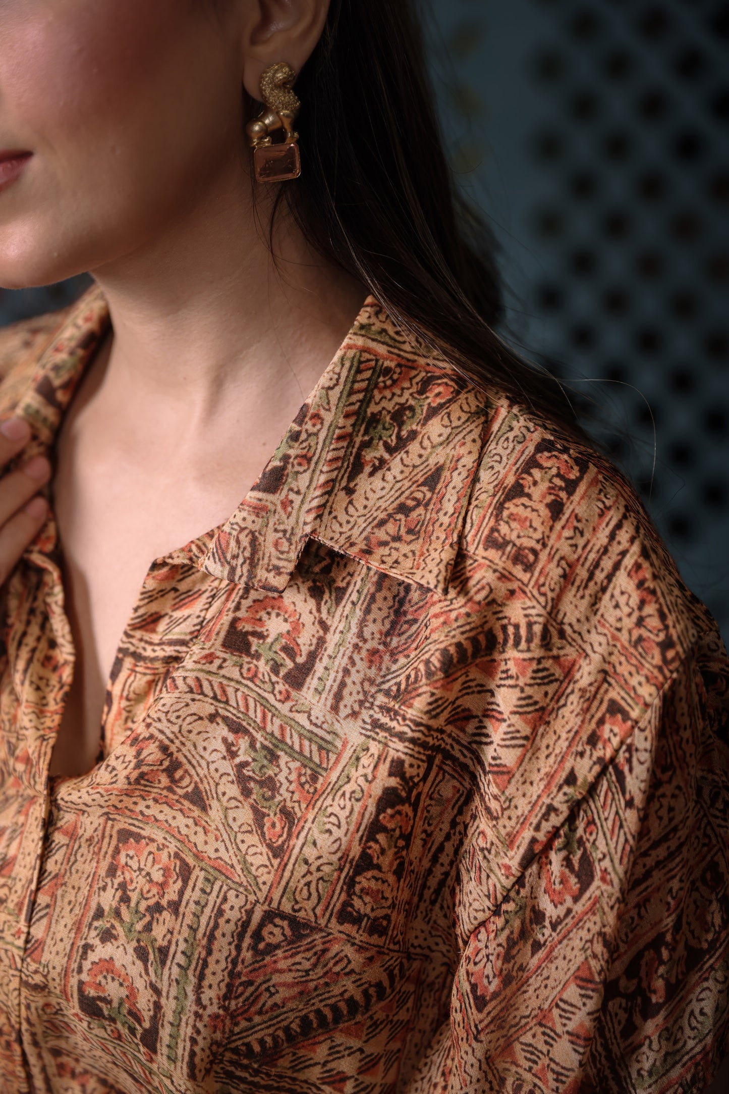 Rust Printed Shirt