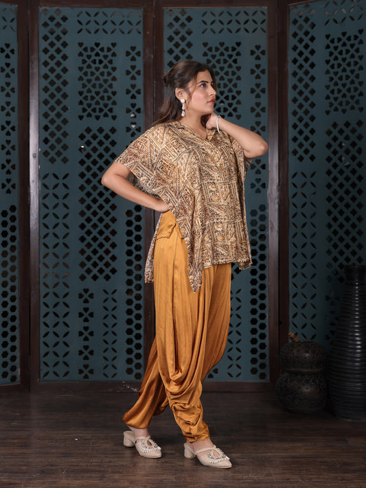 Yellow Draped Dhoti