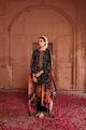 Black Heavy Organza Chikankari Grid & Jacquard Butti Suit Set with Banarasi Floral Dupatta - 3 Piece