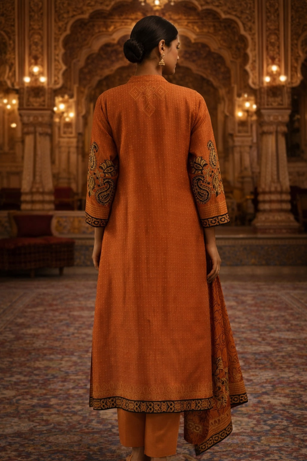 Regal Earth-Tone Festive Kurta Set