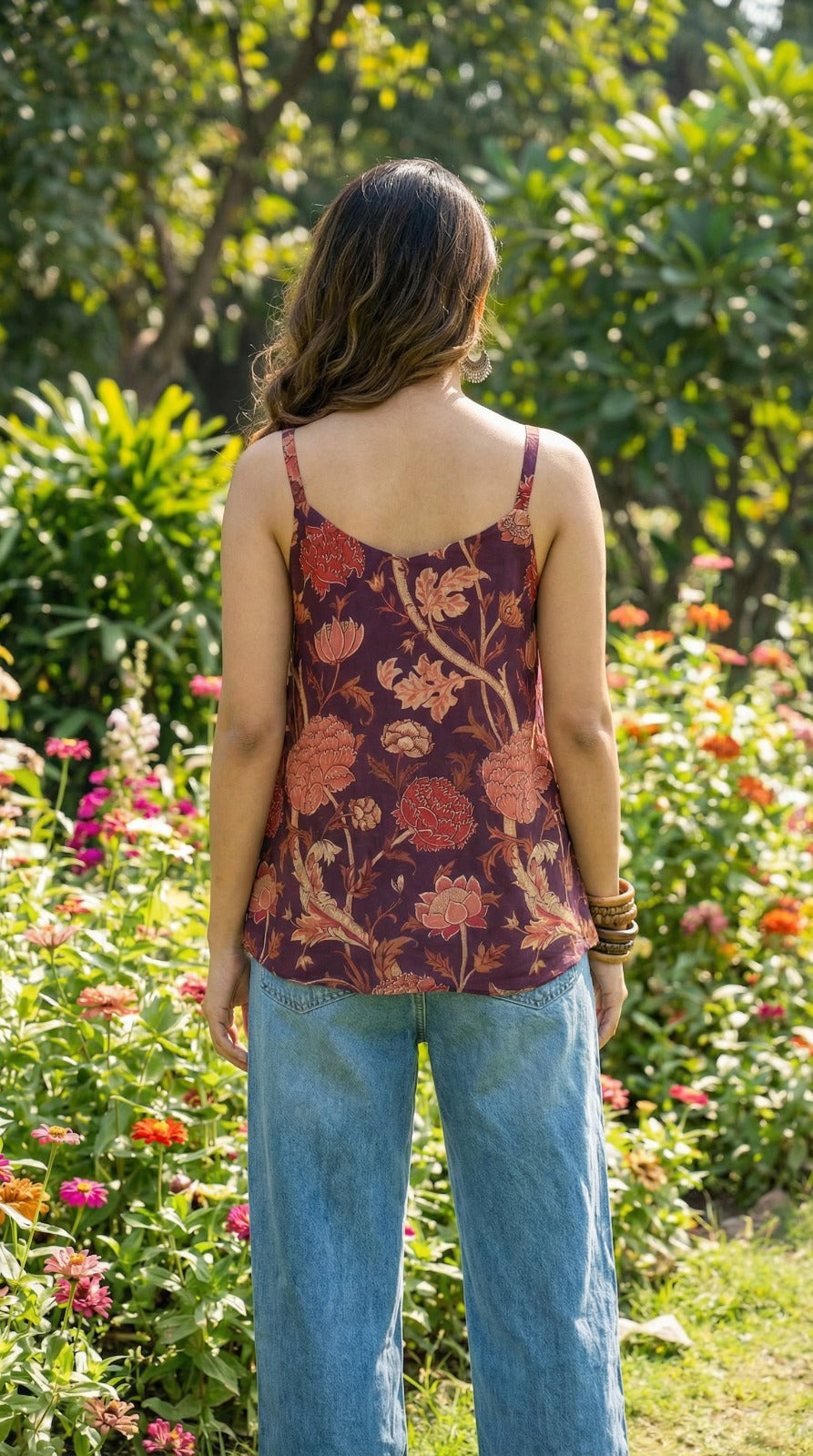 Deep Plum Base Adorned With Intricate Floral