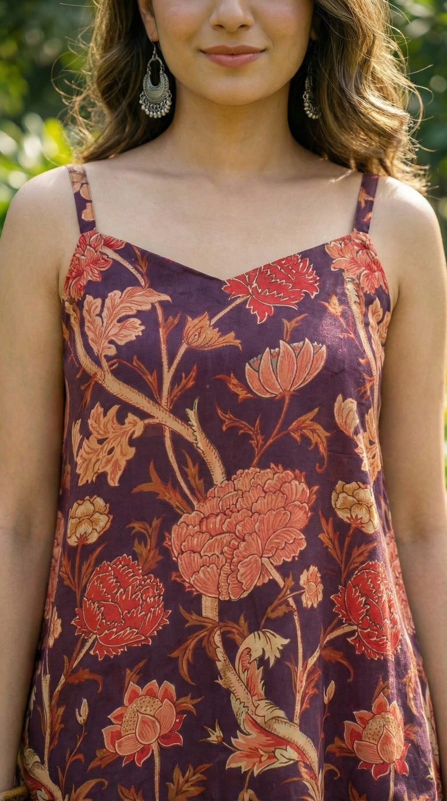 Deep Plum Base Adorned With Intricate Floral