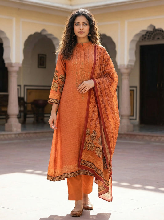 Regal Earth-Tone Festive Kurta Set