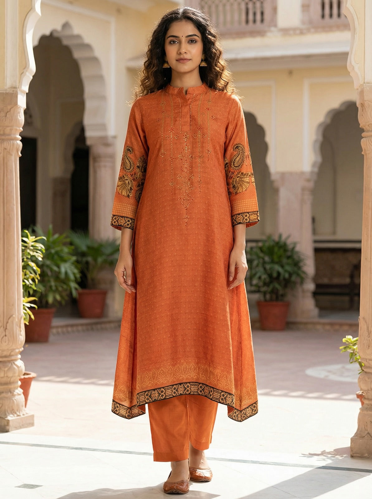 Regal Earth-Tone Festive Kurta Set