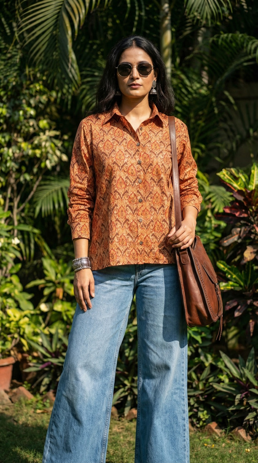 Pure Linen Collar Shirt - Full Sleeves