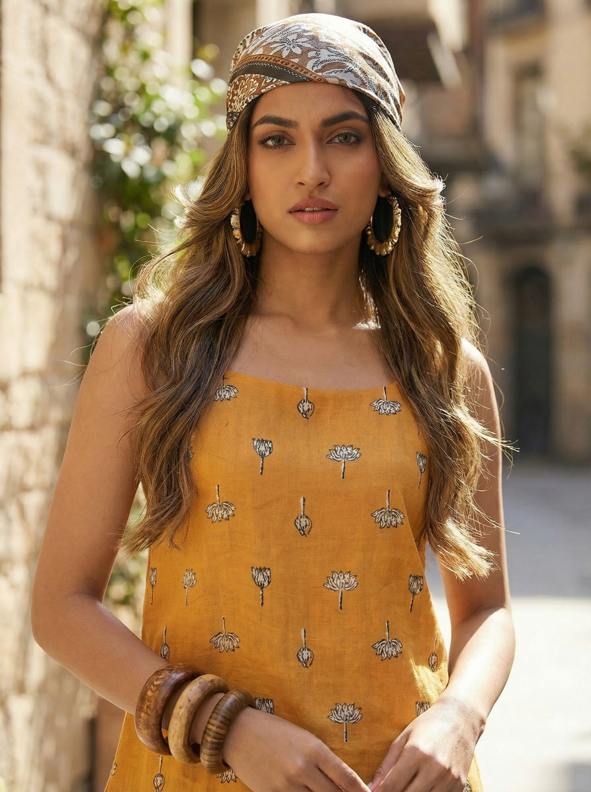 Pure Linen Top - Mustard Yellow