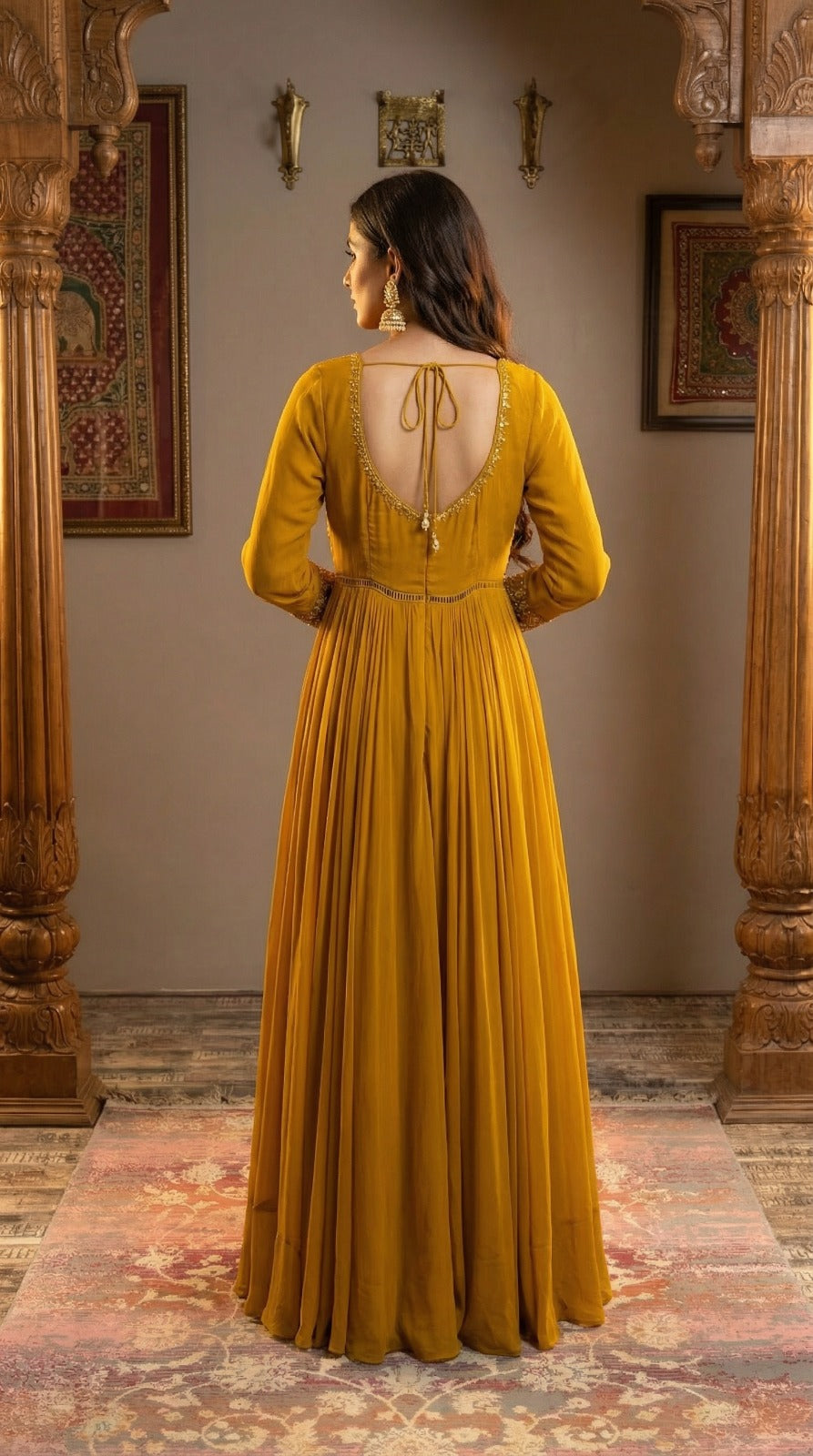 Royal Mustard Festive Anarkali Set
