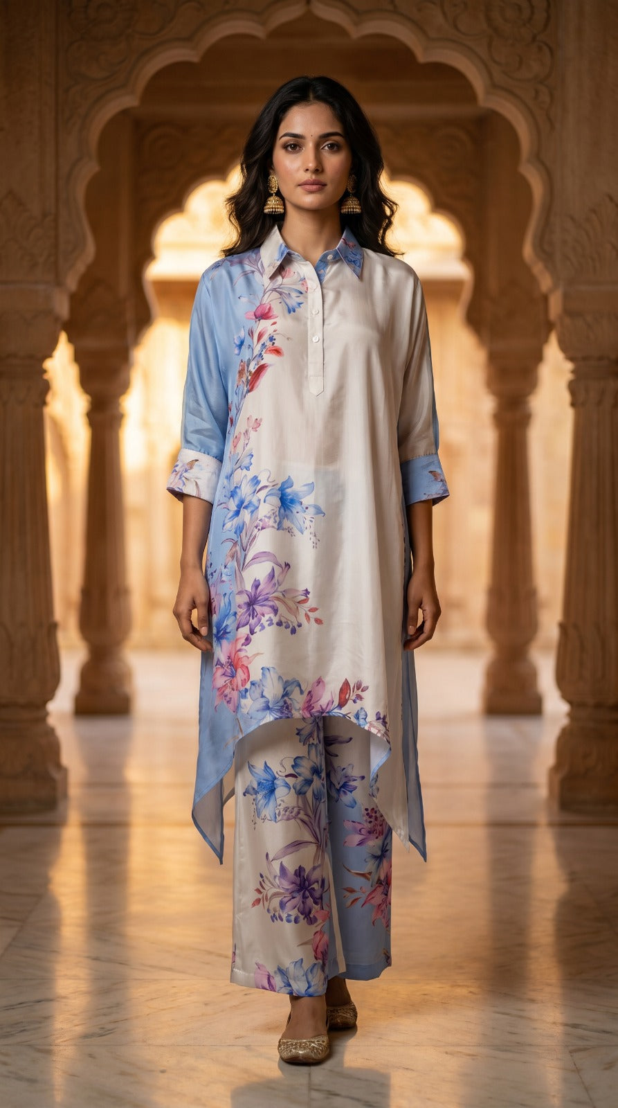Blue Blossom Co-Ord Set