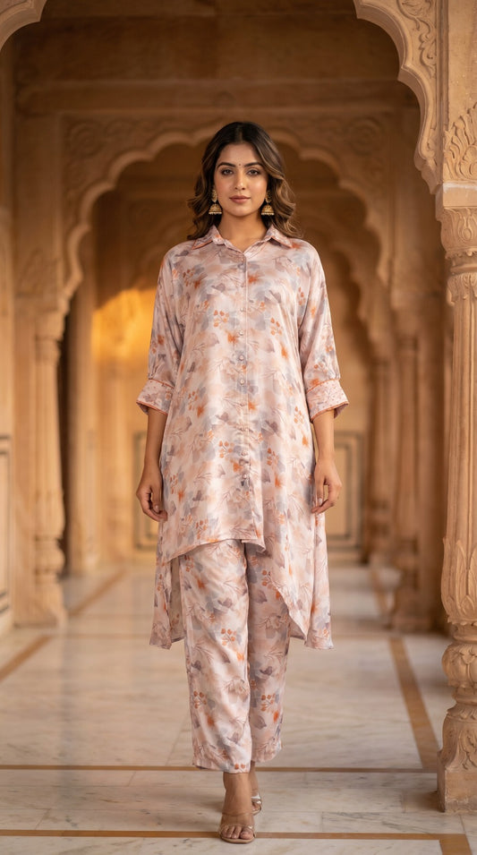 Blush Petal Floral Co-ord Set